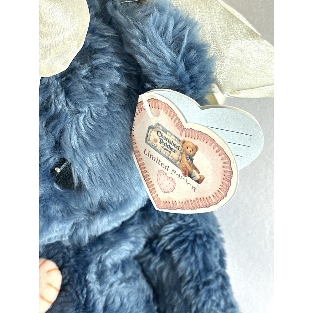 Cherished Teddies Limited Edition Blue Plush Teddy Bear 12” Priscilla Hillman - Picture 7 of 7